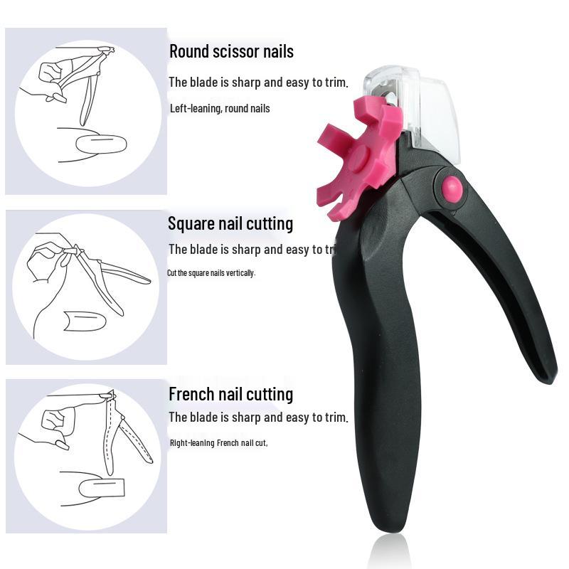 Adjustable Anti-Splash French Cut U-Shaped False Nail Clipper