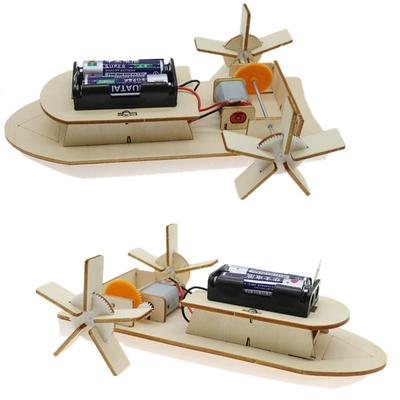 DIY Boat Model Material Set Wood Boat Building Kit 3D Assemble Wooden Paddle Steamer Creative Teaching Educational Science
