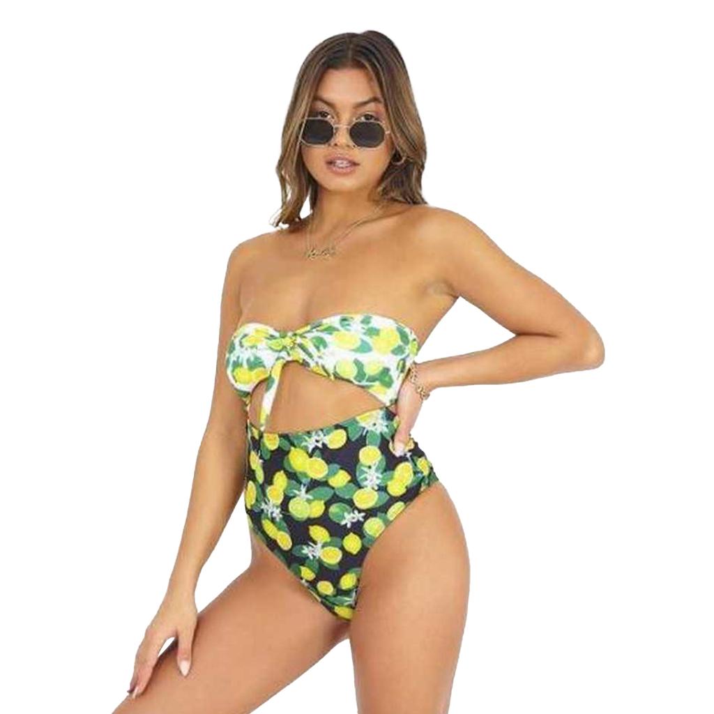 BRAVE SOUL Dámský/Dámský plavecký kostým s čelenkou s ovocným potiskem