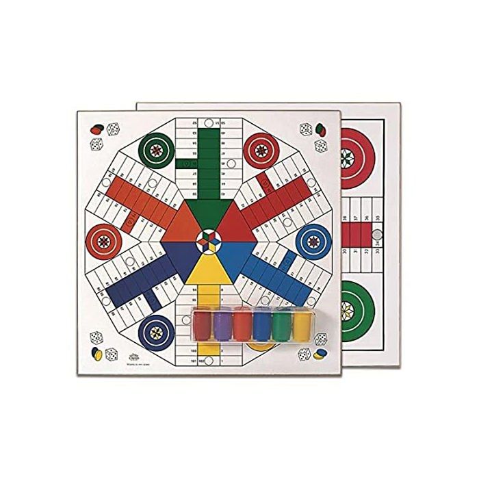 Brettspiel Parcheesi - Cayro - Holz - 4 und 6 Spieler - Langlebig - Leicht zu transportieren