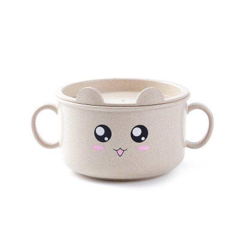 

1 шт. мультфільм дитячі миски дитячі харчові контейнери посуд для годування немовлят миска для годування дітей діти годувати тарілки посуд бежевий