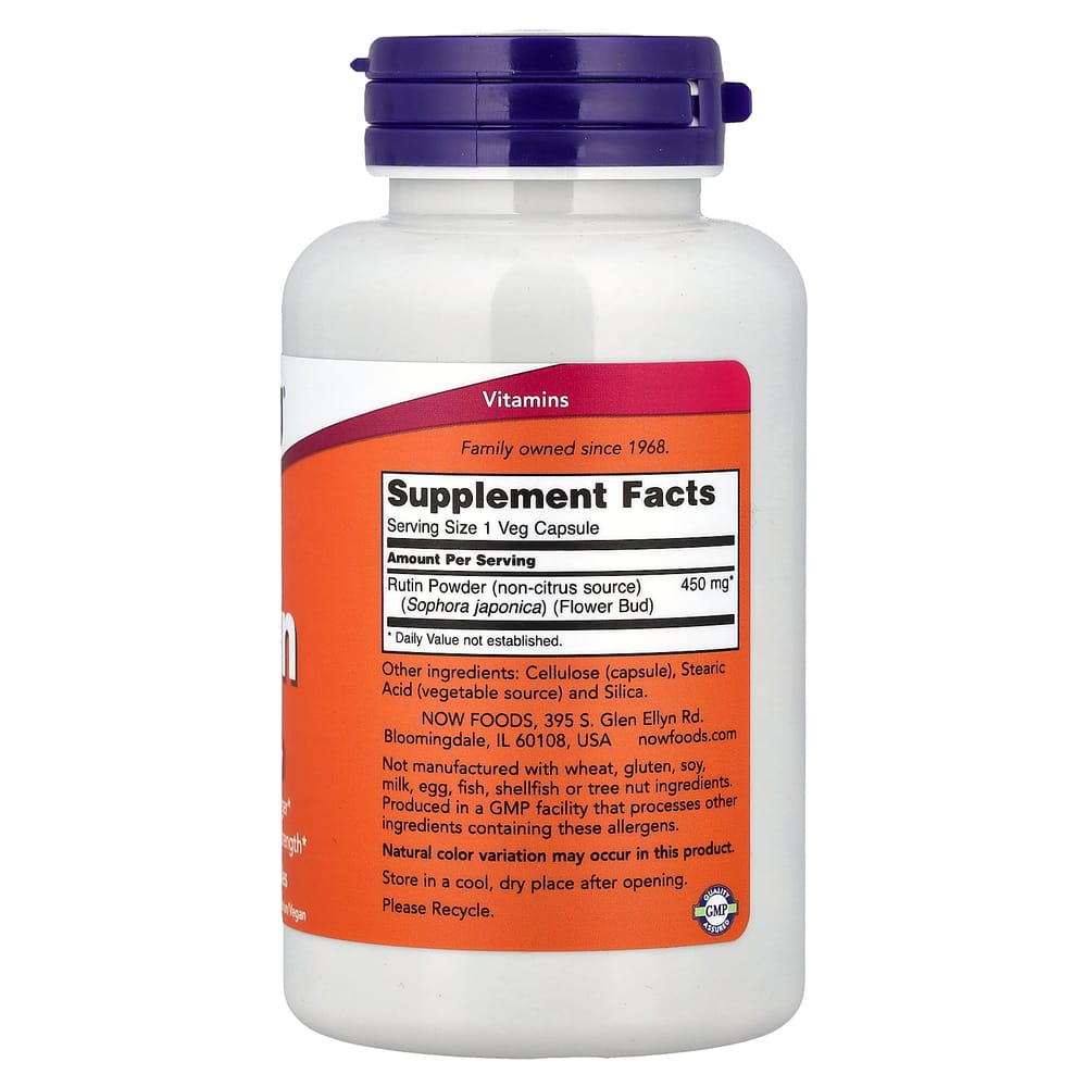 iHerb Now Foods Rutin 450mg Veg Capsules 100 Count