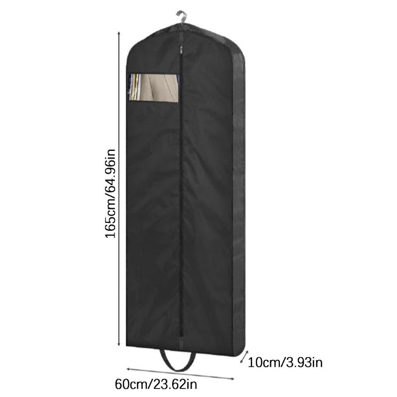 Garment Cover for Closet Organization, Breathable Hanging Storage Bag with Zippered Design and Carry Hooks for Gowns, Dresses, Dust Protections 2PCS