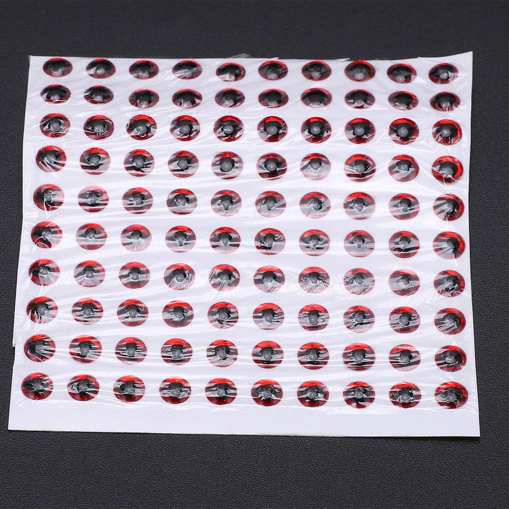 100 Stück Fischaugen 5mm   3D Rund Weich   Leicht Zart Angelköder Augen