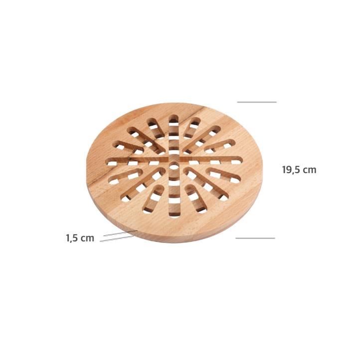 Wooden Trivet - Creative Home - Round - Natural Beech Wood - Ecological - Resistant