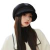 Hat for Women's High End Thick Plush Edge Octagonal Hat Solid Color Versatile Baseball Cap Warm Newspaper Baby Hat