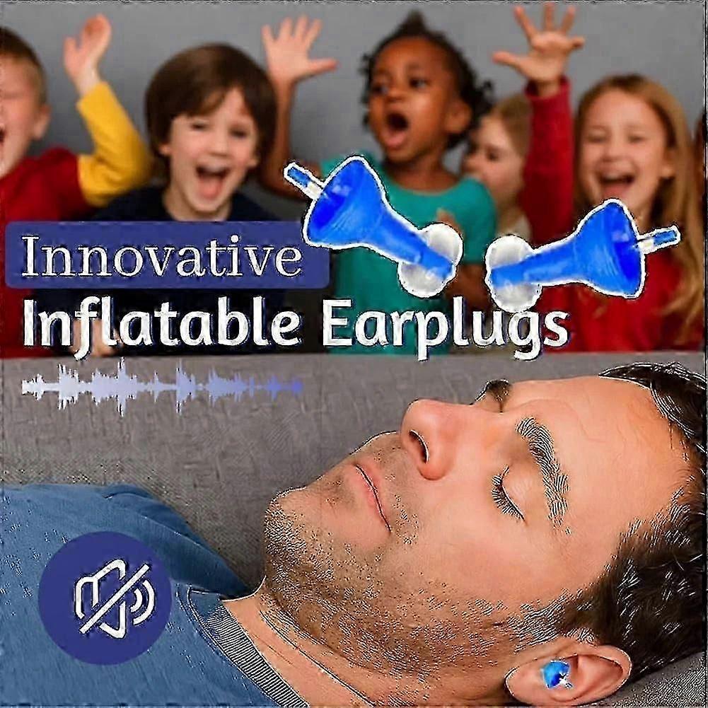 Advanced Inflatable Earplugs, Comfortable Reusable Noise Blockers for Everyday Use