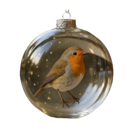 1/4/7Pcs Faux Crystal Glass Bird Ornament Vintage Blown Glass Ball Hanging Red Bird Pendant Tree Fireplace Table Decoration