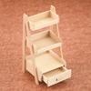 1:12 Scale Dollhouse Wood Shelf Flower Stand Doll House Handmade Furniture Model