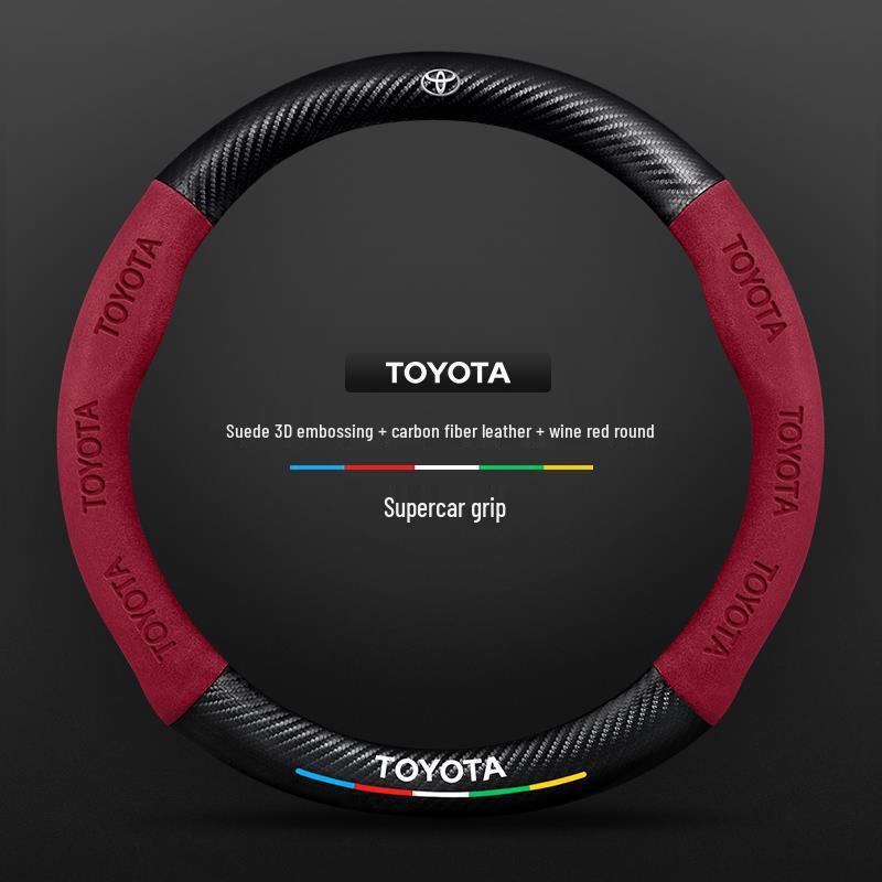 Echtes Leder Carbonfaser Wildleder Lenkradbezug für Toyota Avalon (Modelle 2021-2026) - Ultradünnes Design