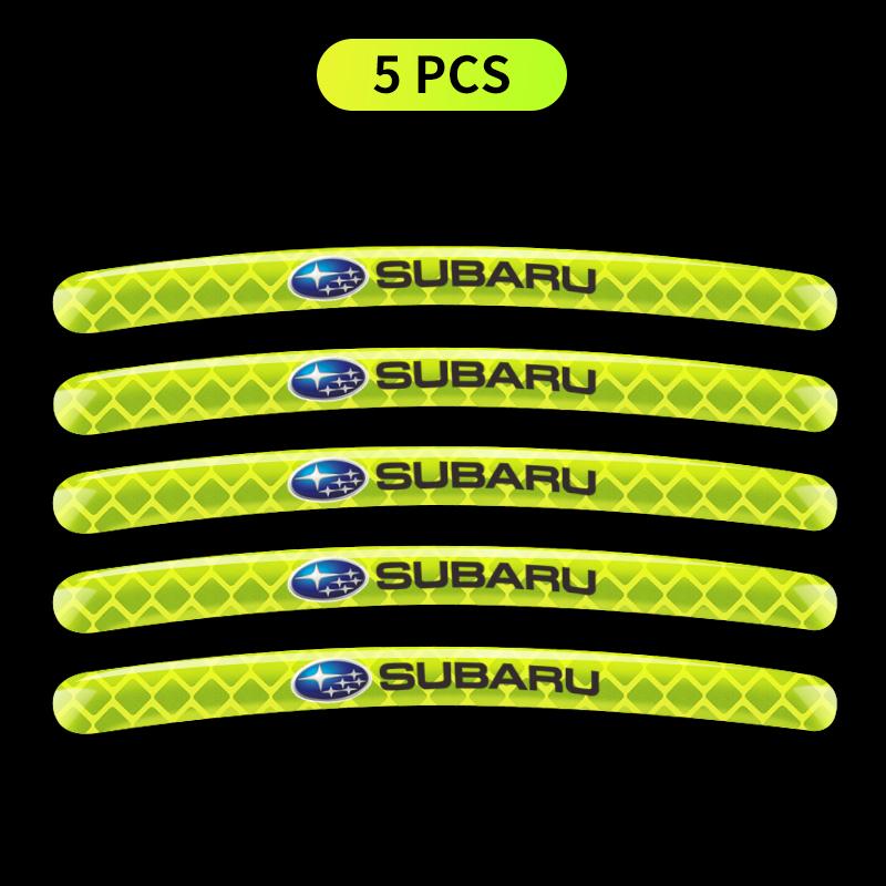 

Эмблема-наклейка на колесный диск автомобиля, светоотражающая, светящаяся, для стайлинга автомобиля, для Subaru Outback Crosstrek XV Forester BRZ Legacy Impreza WRX 2006 STI Ascent 5pcs