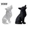 Mini Wolf Ornament Howling Statue, 3D Printed Animal Figurine, Standing Sitting Sculpture Decor for Desk Shelf, Gift Lovers Entrance Hall Decoration