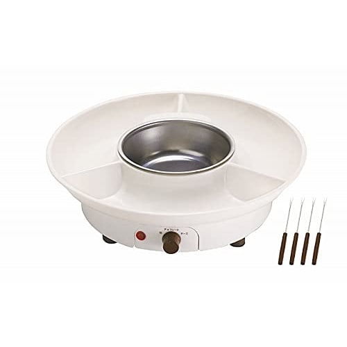 

LITHON Multi-Fondue Pot KDFD-002W, Detachable, Easy to Clean, Washable, with Tray, High Temperature Design, and Fondue Fork
