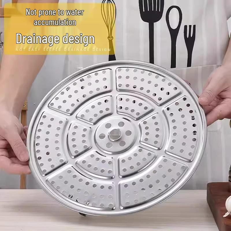 

Утолщенный поднос-пароварка из нержавеющей стали 304 для воков и продуктов