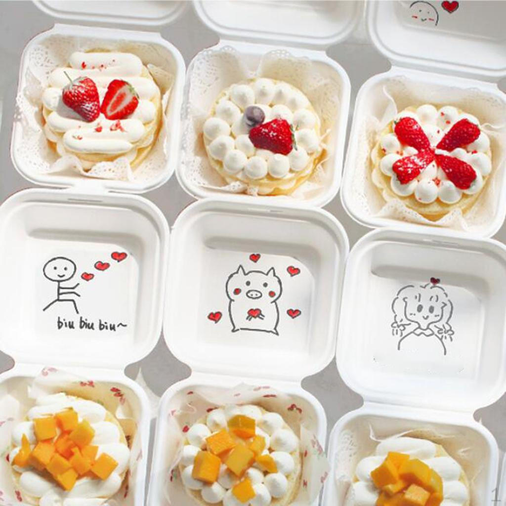 

Контейнеры для еды 6х6. с откидной крышкой. Можно использовать в микроволновой печи, одноразовые для переноски еды Beige 10pcs_15x15x8cm