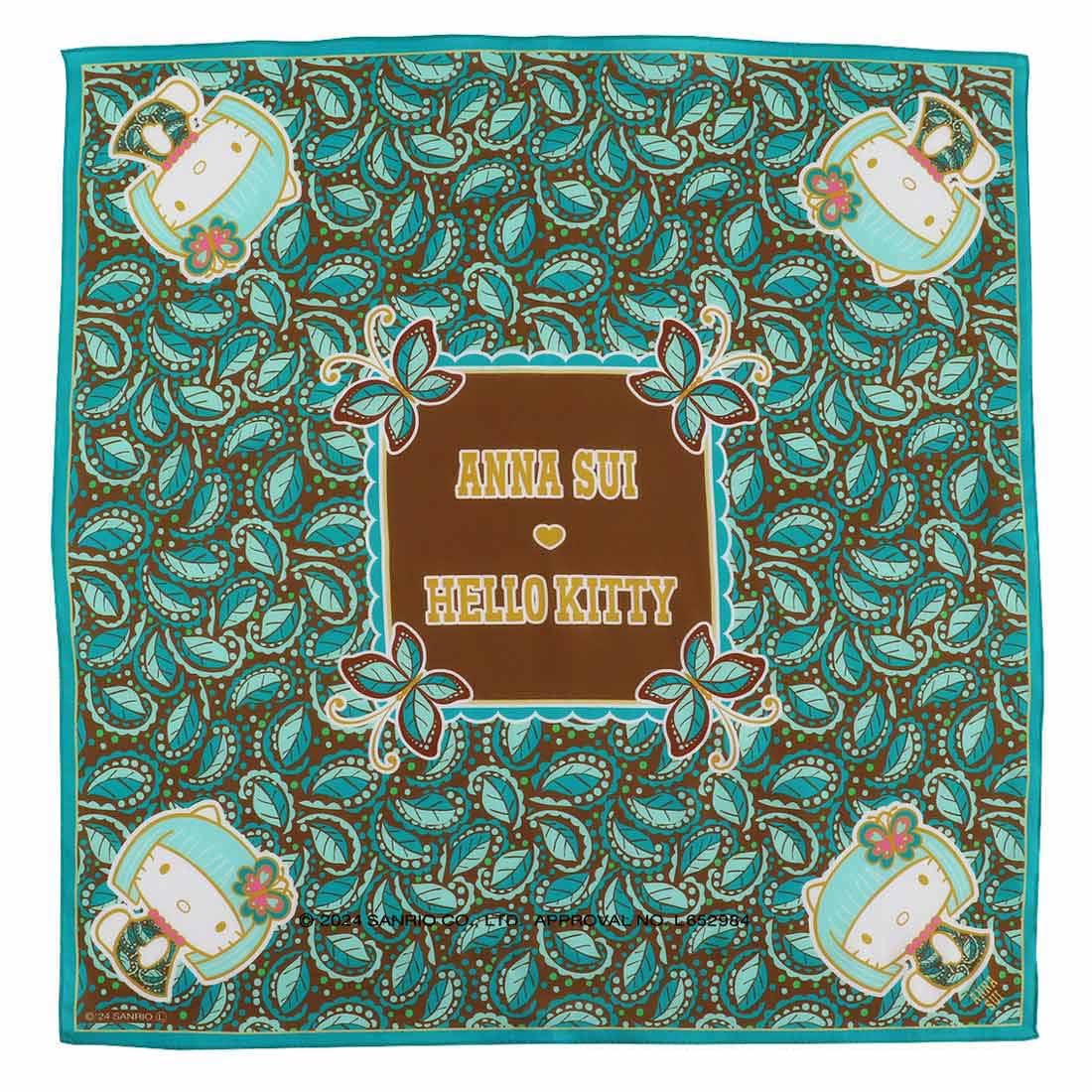 

Anna Sui x Hello Kitty Большой платок с принтом 0002 Анна Китти Платок 58см [Цветущий] (приблизительно. 58см) (зеленый) Sui/Привет Женский Прибл. зелёный