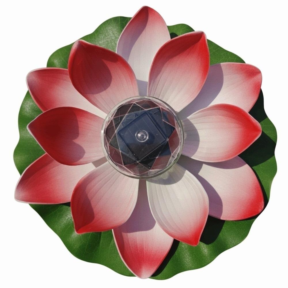 RGB Solar Floating Lotus Light Waterproof Lotus Night Lamp Decor Water Floating Lamp Pool