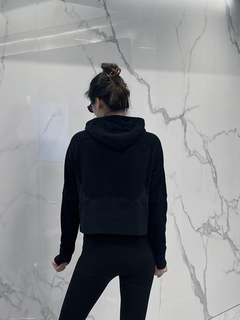Women's Full Zip Velvet Scuba Hoodie for Yoga and Fitness