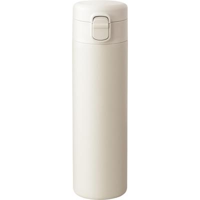 Wahei Freiz Dishwasher Safe Seamless Water Bottle Mug Bottle 500ml Ivory One-touch Stopper Vacuum Insulated Bottle Thermal/Cold RH-1698