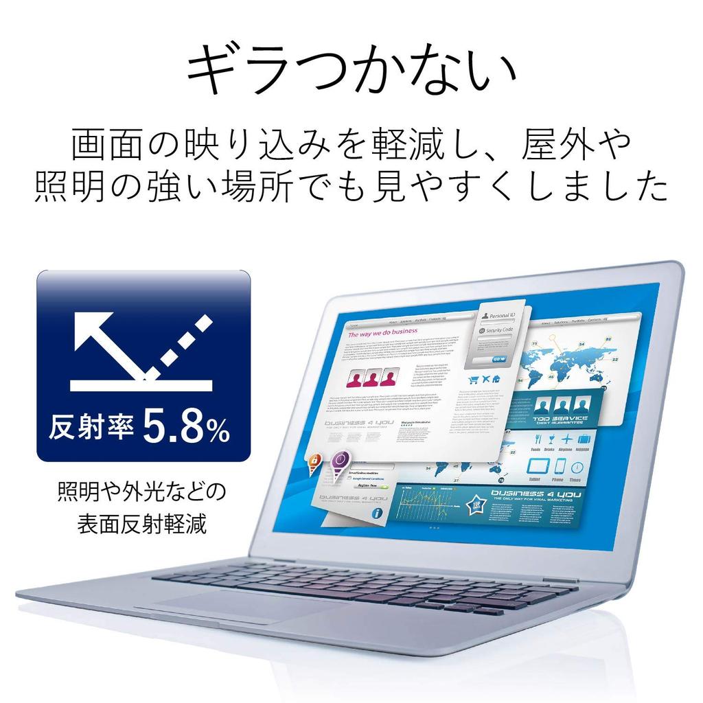 Elecom Privacy Filter, 15.6-inch Wide Screen, Made In Japan, Anti-Peeping, Touchscreen Compatible, EF-PFS156W