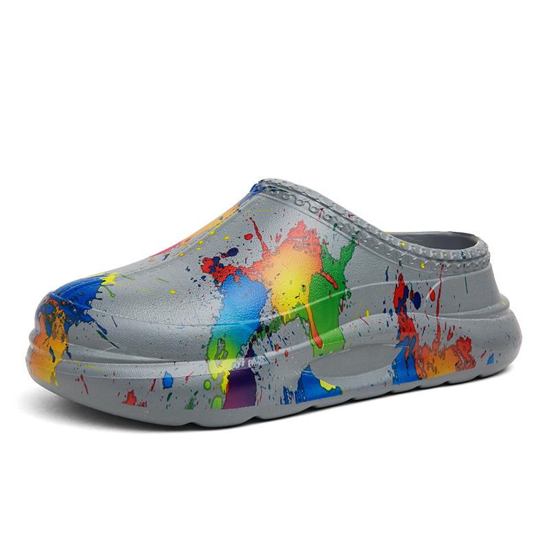 

Легкая многофункциональная летняя водонепроницаемая повседневная обувь большого размера, обувь для ленивых, обувь для воды, обувь для шеф-повара, садовые сандалии 43 серый