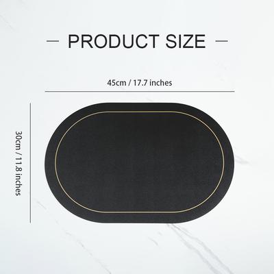 2 STUKS 45x30cm Lederen Tafelmat Europees Ronde Hoek Decoratieve Pad Waterdicht Oliebestendig Kom Beker Tafelmat Isolatie