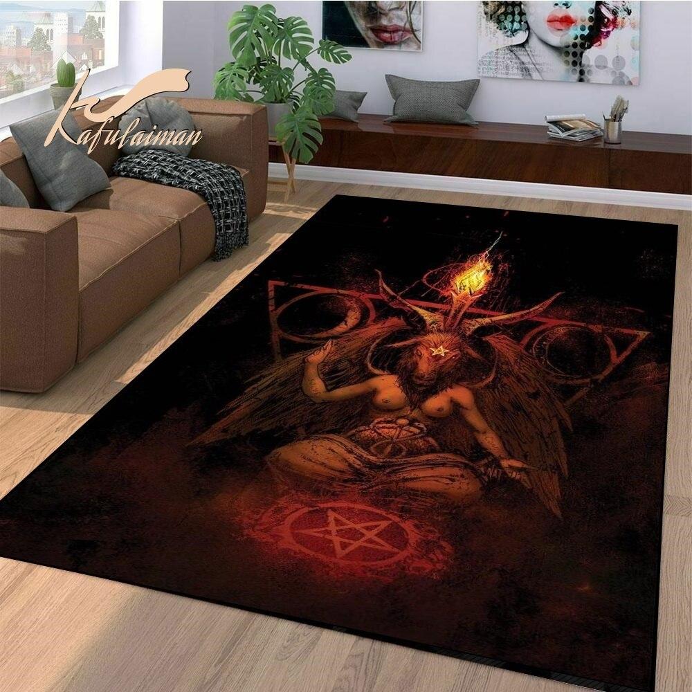 Satan Devil lebka věštění koberec Halloween Satan dekorativní koberec koupelna koberec ložnice velké koberce do obývacího pokoje