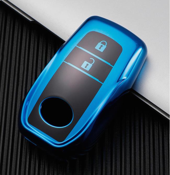 New Car Key Case for Toyota Fortuner Prado Camry Rav4 Highlander Crown 2/3/4 Button Key Cover Holder Shell Fob Protector Accessories