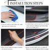 Car Rear Bumper Protector Guard, 35.4 * 2.76 Inch Universal Rubber Scratch-Resistant Trunk Door Sill Protector, Scratch-Resistant Rubber Guard, Car