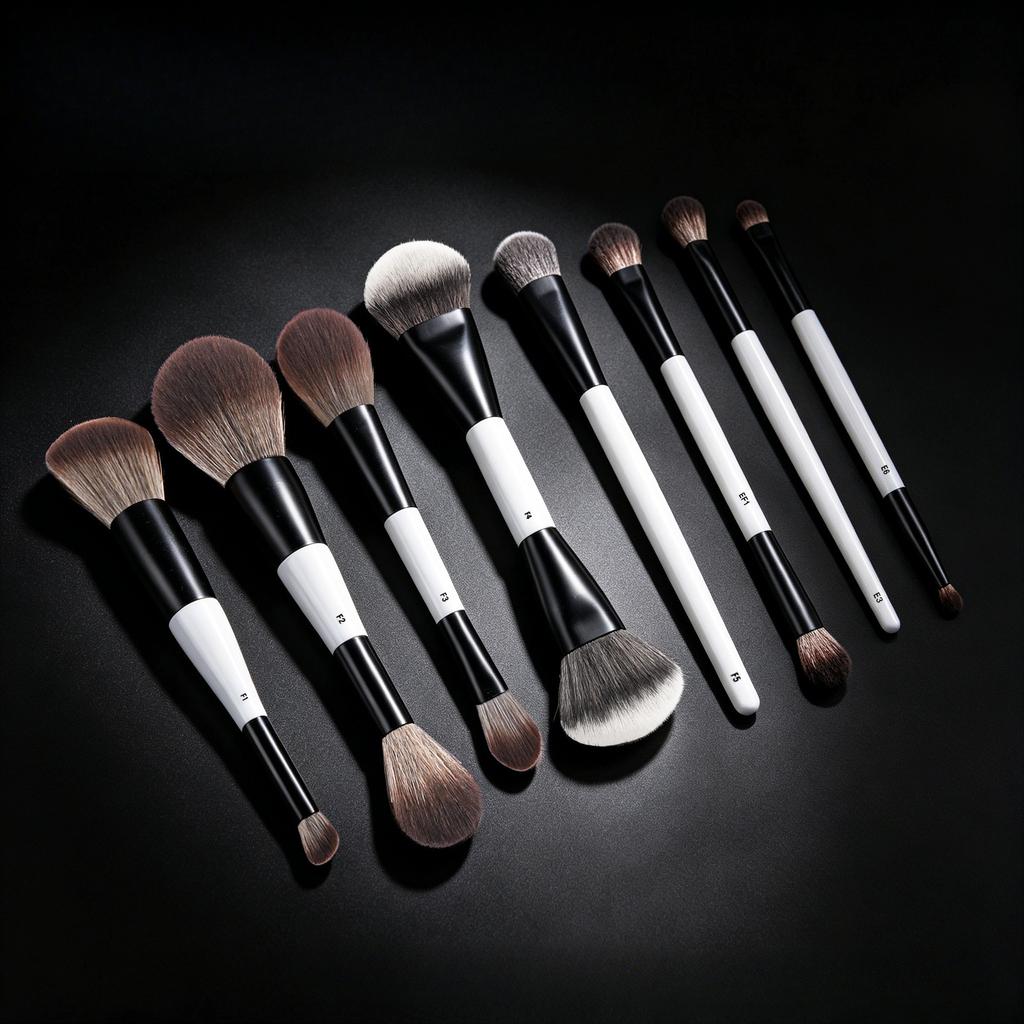 Makeup Brush Set F4 Dual Ended Foundation Face Brush E3 E6 EF1 Eyeshadow Brushes Double Ended Powder Blush Contour Cream Foundation