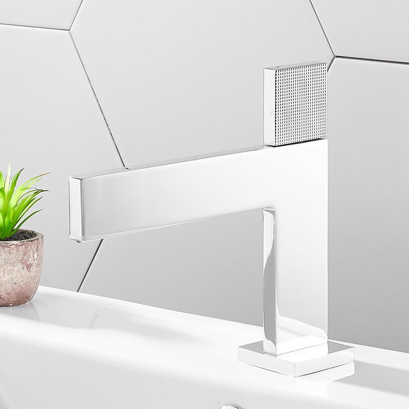Basin Faucet Gray Black Bathroom Sink Faucet Single Handle Decked Mixer Tap Hot And Cold Brass Tap Sink Faucet