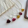 Natural Genuine Flower Niche Design Necklace for Women - Simple and Elegant Collar Chain Accessory