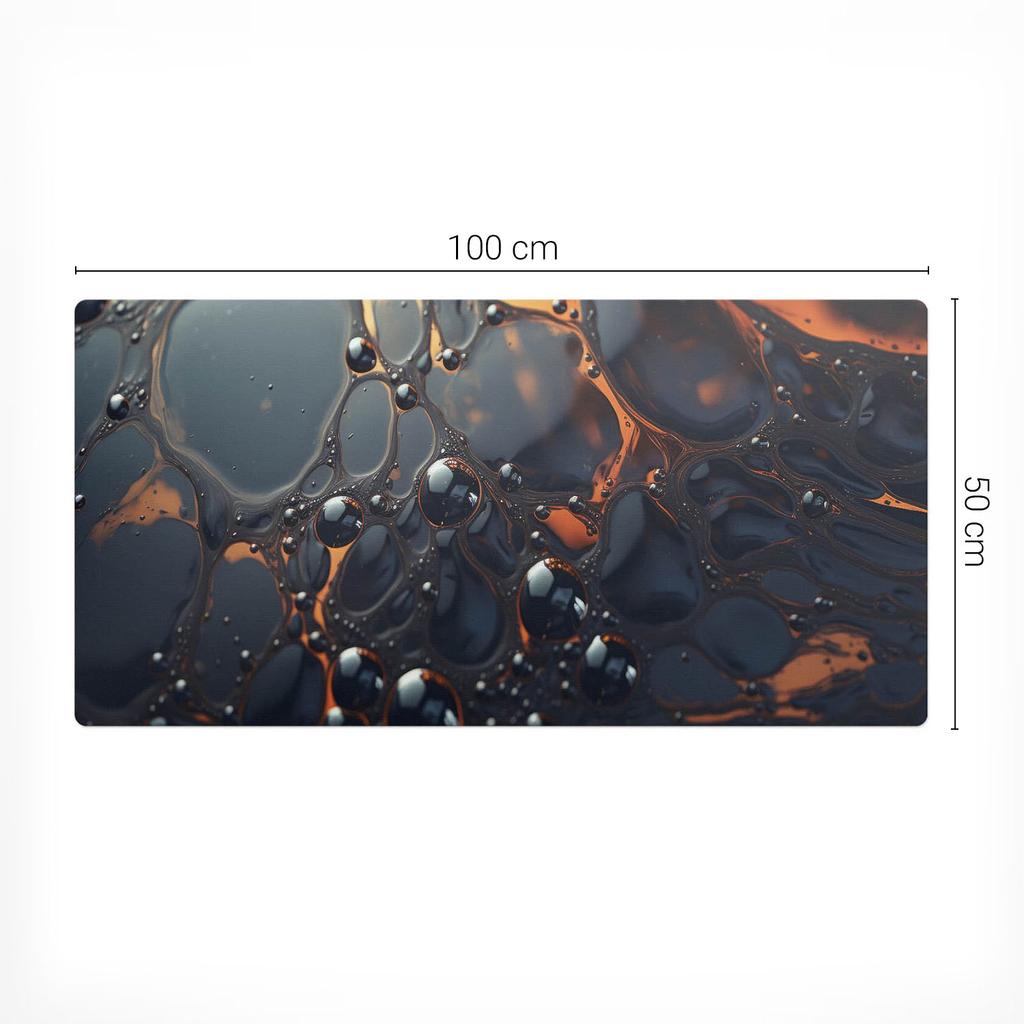 Desk Pad for Mouse, Keyboard, and Laptop Liquid Bubbles 100X50 Cm