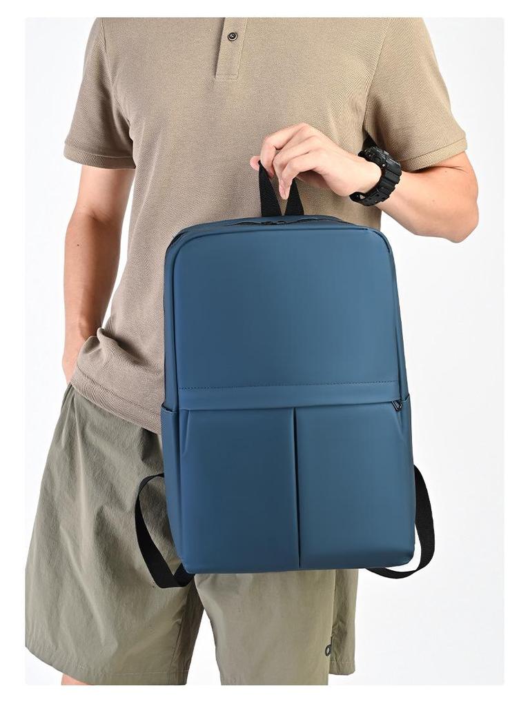 Men's Waterproof Solid Color Laptop Backpack for Business and School
