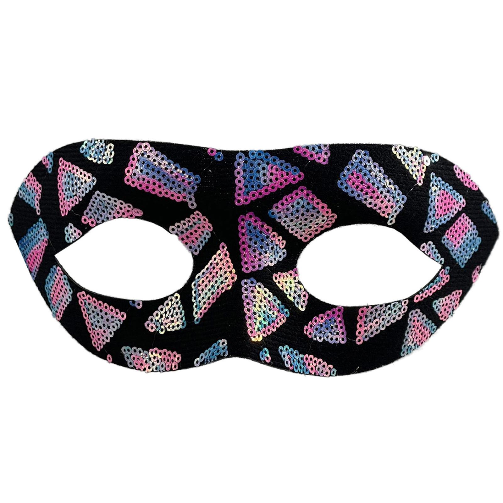 

Masquerade Mask Mardi Gras Mask Venetians Mask Sequins Half Face Mask for Halloween Ball Cosplay Performances Props C