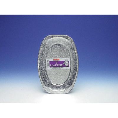 Foil Platters Small 14'' 4pk 1071