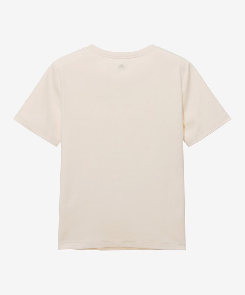 BASIC HOUSE Women'S Premium 40-Count Round Neck Short Sleeve T-Shirt Cream Lats0211