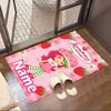 Custom Name Personalized Strawberry Shortcake Print Carpet, Versatile Home Decor Rug, for Playroom, Apartment, Balcony, Entryway, Hallway Gift