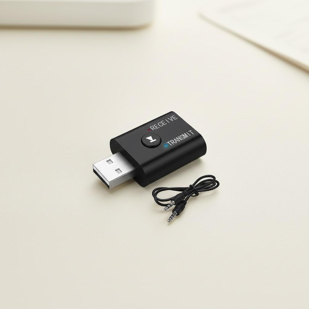 

Bluetooth 5 0 Audio Adapter Wireless Receiver and Transmitter 2 in 1 Portable Mini for TV Car Speaker PC Home Audio Streaming