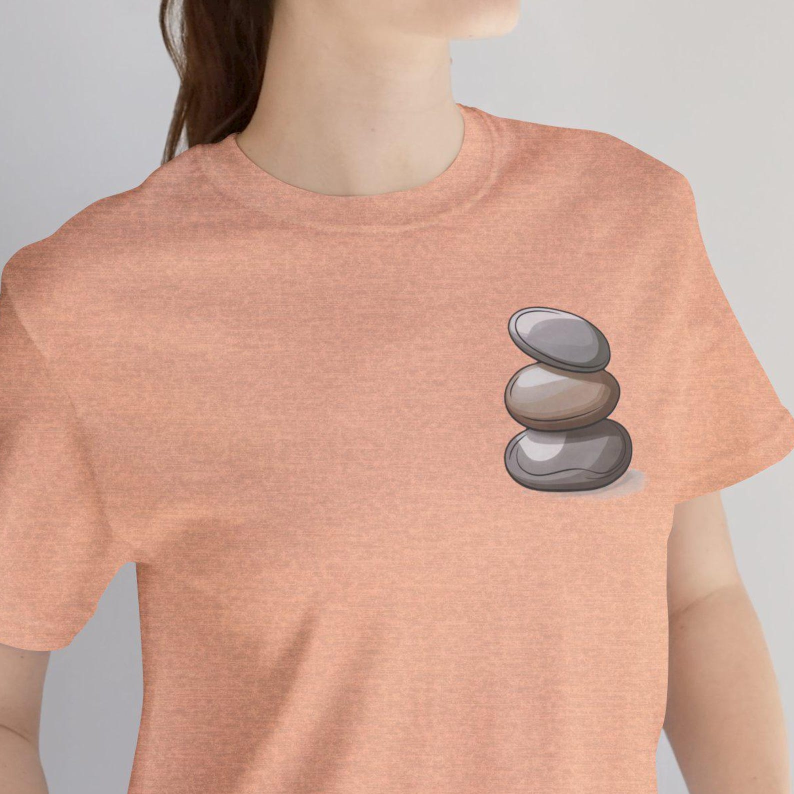 Zen Stones Shirt, Minimal Balance Tee, Meditation Yoga Shirt, Calm Mind T shirt, Wellness Tee Gift, Relaxation Shirt 2XL