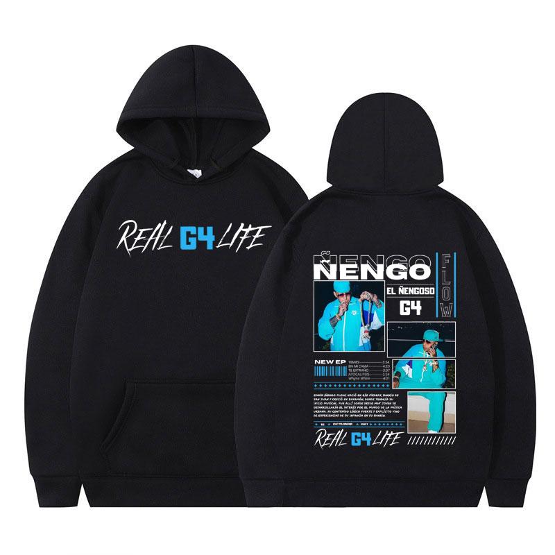 

Rapper Nengo Flow Real G4 Life Album Tour 2025 Gothic Punk Hoodie Men Hip Hop Long Sleeve Hoodies Fashion Casual Sweatshirts Top 3XL