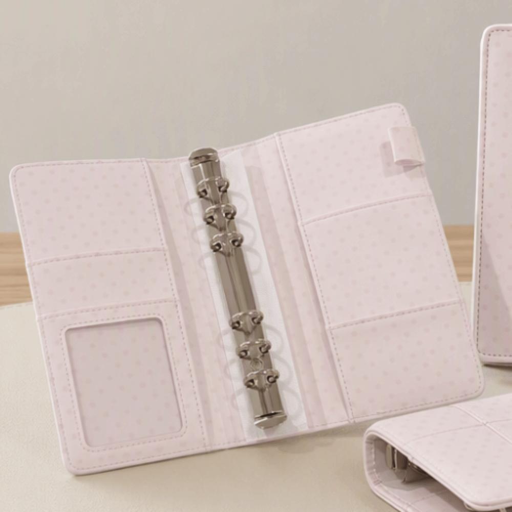 Pink A6 Loose Leaf Notebook Polka Dot Agenda Planner Kawaii Journal Notebook  School