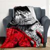 1PC One Piece Luffy Outdoor Flannel Throw Blanket - HD Printed Lightweight Soft Warm All-Season Blanket for Sofa, Bed, Travel - Machine Washable077
