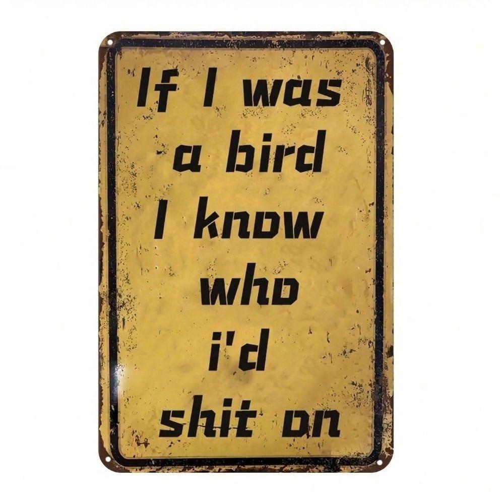 Vintage Metal Poster Wall Art, Sarcastic Garage Decor Sign