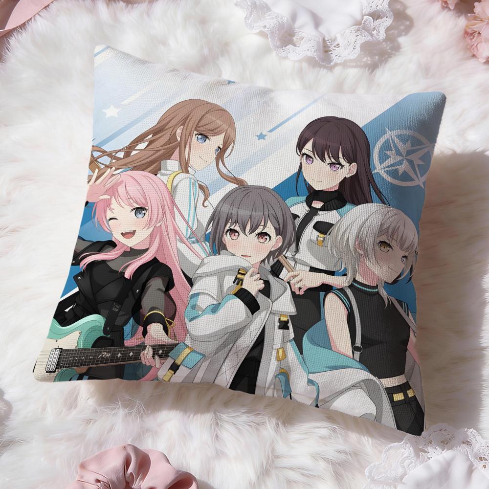 Anime B-BanG D-Dream Its MyGO Cushion Cover Premium Comfort Reversible Pillow Cove -Two in One Design for Any Room Car Interior