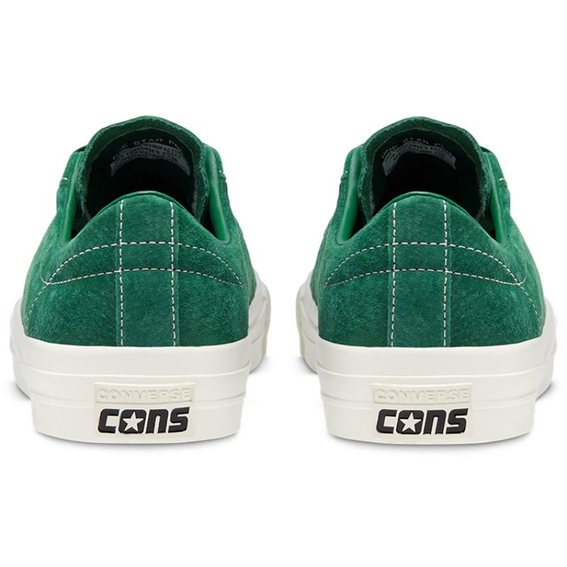 Converse One Star Round-toe Lace-up Fashion Casual Non-slip Shock-absorbing Low-top Board Shoes Unisex Style Dark Green