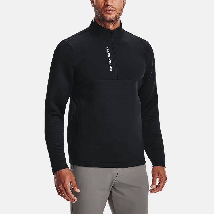 Under Armour Storm Daytona Half-Zip Pullover Sport Sweatshirt Men Tops Black 1366280-001