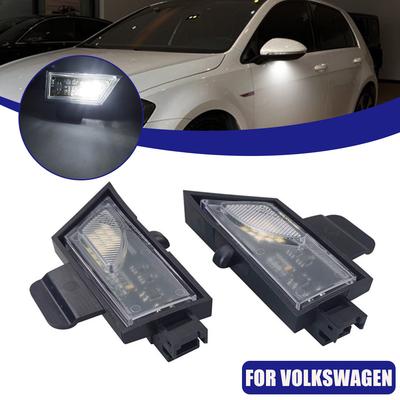 2pcs White LED Puddle Light For VW Golf 7 VII MK7 Variant GTI R20 Sportsvan Touran 2 Canbus No Error Car Side Under Mirror Lamps