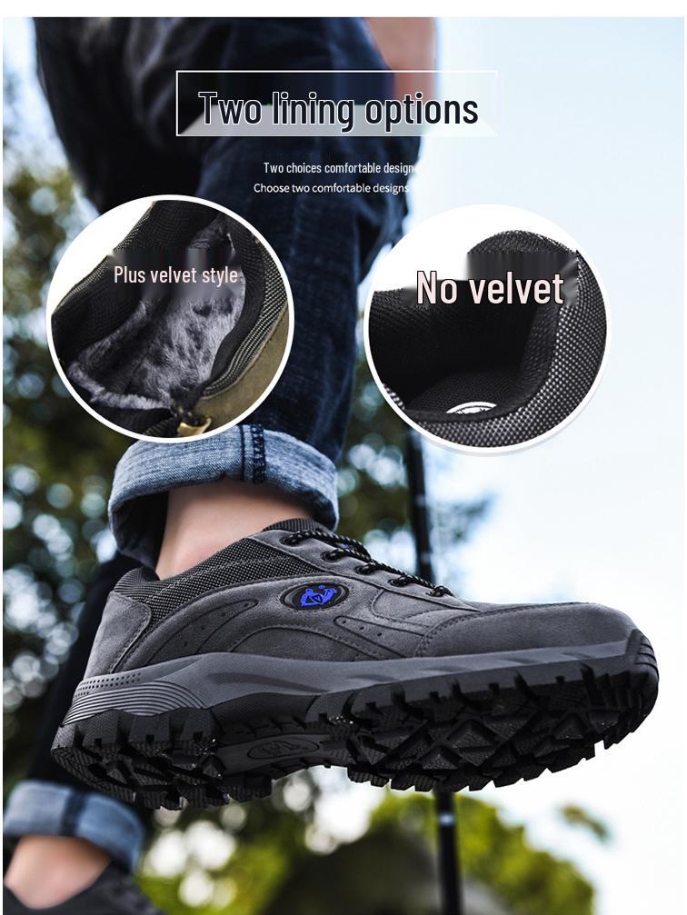 Men's Extra Large Winter Outdoor Cotton Hiking and Walking Shoes