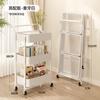 Folding Storage Trolley Rack Kitchen Bathroom 3 Storey Snacks Shelving Bedroom Mobile Trolley Storage Rack Carts Organizer